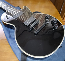 Guitarra Epiphone TRIVIUM Matt Heafy Les Paul personalizada 7 cordas preta captador EMG, usado comprar usado Guitarra Epiphone TRIVIUM Matt Heafy Les Paul personalizada 7 cordas preta captador EMG, usado comprar usado  Enviando para Brazil