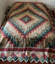 Vtg patchwork quiltthrow for sale  PAIGNTON