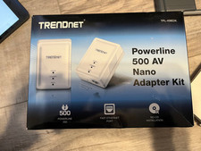 Kit adaptador TRENDnet 500Mbps compacto Powerline 500 AV TPL-406E2K/A NOVO, usado comprar usado  Enviando para Brazil