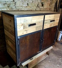 Buffet bois métal d'occasion  Saint-Martin-des-Besaces
