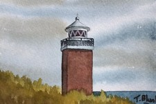 Usado, ORIGINAL AQUARELL - Leuchtturm auf Föhr. comprar usado  Enviando para Brazil