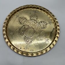 Bandeja de parede redonda de latão asiática vintage 18" prato grande Hong Kong comprar usado  Enviando para Brazil