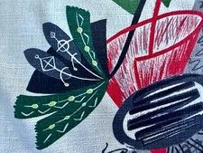 Miro & Picasso em coquetéis! Tecido Vintage Space Atomic Mid Century Barkcloth comprar usado  Enviando para Brazil