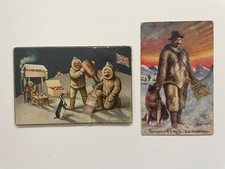 2 pocztówki ekspedycji polarnej – Tuck's „Oh! Biegun północny" dwustronny i gruszki, używany na sprzedaż  Wysyłka do Poland