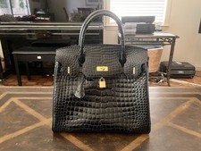 Crocodile embossed leather for sale  Greenwich