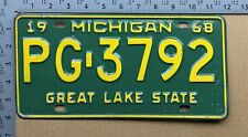 1968 michigan license plate for sale  Milton Mills