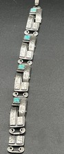 Pulseira painel opala prata esterlina martelada Hallmarked 925 comprar usado  Enviando para Brazil