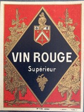 Etiquette vin ancienne d'occasion  Saint-Perdon