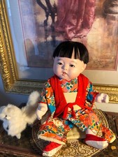Boneca infantil antiga/antiga japonesa oriental grande menino comprar usado  Enviando para Brazil