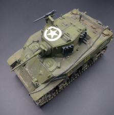 Kit modelo plástico TAMIYA pintado construído tanque M5A1 STUART 1:48, usado comprar usado  Enviando para Brazil