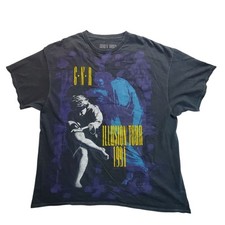 Camiseta gráfica Guns N Roses Illusion Tour 1991 XL banda de rock reimpressão 2021 comprar usado  Enviando para Brazil
