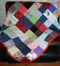Plaid patchwork mains d'occasion  Longeville-sur-Mer