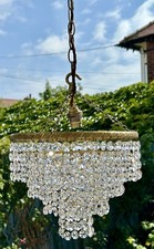 Candelabro de cristal vintage estrutura de metal 4 camadas estilo cachoeira decoração antiga comprar usado  Enviando para Brazil