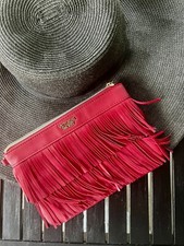 Usado, Bolsa de mão Victoria's Secret franja vermelha com alça de pulso – Estilo boho couro falso comprar usado  Enviando para Brazil