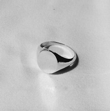 Anel gravado personalizado prata 925 com sinete oval para homens e mulheres joias personalizadas comprar usado  Enviando para Brazil