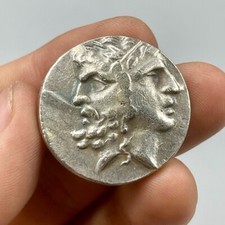 Autêntica moeda antiga romana grega rei revestida de bronze em bom estado comprar usado  Enviando para Brazil