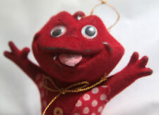 Red flocked googly for sale  EMSWORTH