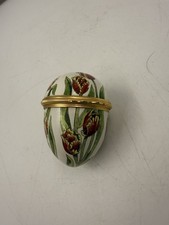 Caixa de bugigangas de ovos esmalte flores tulipa Halcyon Days comprar usado  Enviando para Brazil