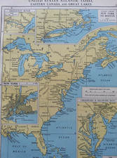 Vintage maritime map for sale  TORRINGTON