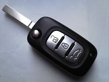 GENUÍNO RENAULT MEGANE CÉNICO CLIO ETC 3 BOTÕES ALARME REMOTO FLIP CHAVEIRO SEM CORTES comprar usado  Enviando para Brazil