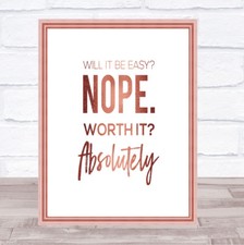 Worth quote print for sale  UK