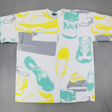 Camiseta basquete vintage Air Jordan 11 caixa baixa adulto GG branca estampa total comprar usado  Enviando para Brazil