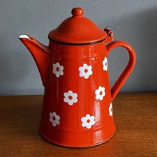 Vintage orange enamel for sale  LEEDS