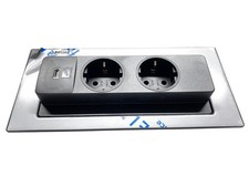 Listwa zasilająca stołowa EVOline BackFlip 2 gniazda Schuko USB C czarna towar B na sprzedaż  PL