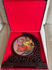 Embroidered screen wooden for sale  BLANDFORD FORUM