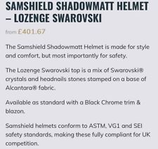 Cappello equitazione samshield usato  Spedire a Italy