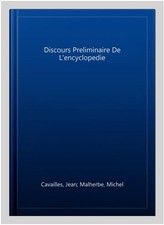 Discours preliminaire encyclop d'occasion  Expédié en Belgium