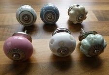 6pcs ceramic knobs for sale  MANCHESTER