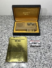 Usado, Sony M-9G Gold Vintage Microcassette Voice Recorder with case | RARE | Tested comprar usado  Enviando para Brazil