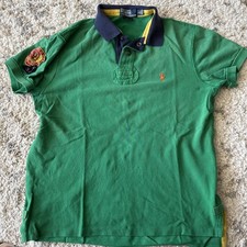 Camisa polo masculina vintage Ralph Lauren grande verde indiana canoa caiaque clube 32 RL patch comprar usado  Enviando para Brazil