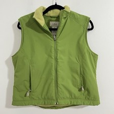 Colete feminino de náilon LL Bean tamanho M verde forrado de lã bolsos com zíper completo caminhadas comprar usado  Enviando para Brazil