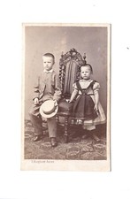 C. Burghardt CDV zdjęcie Słodkie małe dzieci - węgorze 1860s na sprzedaż  Wysyłka do Poland