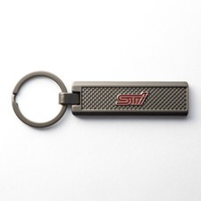Chaveiro de metal genuíno SUBARU Gunmetal com logotipos de desempenho STi e STI chaveiro comprar usado  Enviando para Brazil
