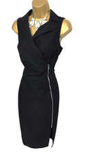Vestido Lipsy preto com zíper frontal 12 blazer smoking sexy festa ocasião escritório trabalho comprar usado  Enviando para Brazil