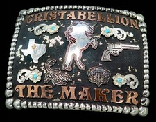 Fivela de cinto Gristabellion The Maker Mollys personalizada prata troféu comprar usado  Enviando para Brazil
