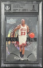 MICHAEL JORDAN BGS 8 1997-98 SKYBOX METAL UNIVERSO #1 PM PLANET METAL BULLS 879, usado comprar usado  Enviando para Brazil
