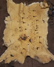 Tapete de couro de alce com desenho de arte, usado comprar usado Tapete de couro de alce com desenho de arte, usado comprar usado  Enviando para Brazil