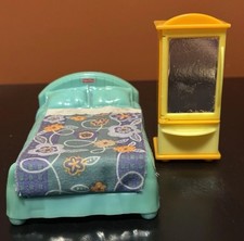 Guarda-roupa quarto dos pais Fisher Price minha primeira casa de bonecas cama de casal, usado comprar usado  Enviando para Brazil