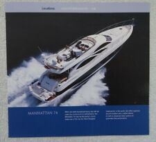 Sunseeker Manhattan 74 Międzynarodowy czarter jachtów Specyfikacja Broszura 2003. na sprzedaż  Wysyłka do Poland