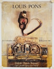 Affiche LOUIS PONS 1988 Exposition Galerie Claude Bernard - Paris na sprzedaż  Wysyłka do Poland
