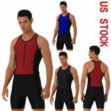 Maiô masculino peça única roupa de praia luta livre macacão solteiro macacão bodysuit comprar usado  Enviando para Brazil