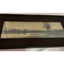 Antique etching landscape for sale  Polo