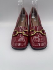 Sapato Anthropologie Bibi Lou Pumps Valencia Couro Patente Vermelho Preppy Tamanho 42 comprar usado  Enviando para Brazil