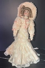 Muñeca victoriana de 20" Maryse Nicole Franklin reliquia como nueva porcelana Marguerite usada en excelente estado segunda mano  Embacar hacia Mexico
