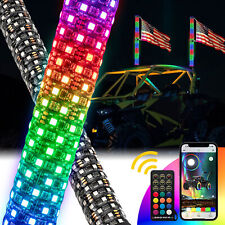2025 MAIS NOVO Chicote LED Grosso Perseguição Espiral RGB 2 pés Chicote de Gordura Luz Para Polaris UTV comprar usado  Enviando para Brazil