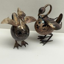 Bonecos vintage mexicanos de prata esterlina e ônix pássaros ASSINADOS Objet D'art TE-15 comprar usado  Enviando para Brazil